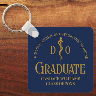 Navy Blue Osteopathic Medical School Afstuderen Sleutelhanger