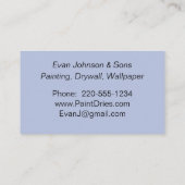 Navy Blue Paint Samples Visitekaartje (Achterkant)