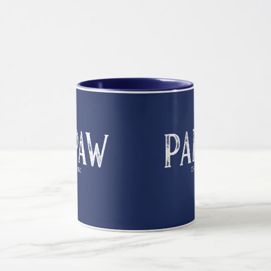 Navy Blue Papaw jaar ingesteld Mok (Midden)
