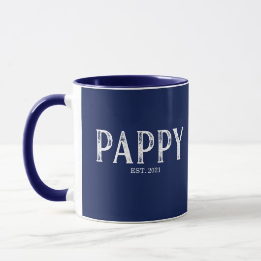 Navy Blue Pappy-jaar ingesteld Mok (Links)