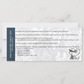 Navy Blue Paris Mariage Boarding Pass Invitation (Dos)