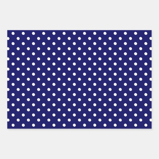 Navy Blue Patterned Inpakpapier Vel (Voorkant 2)