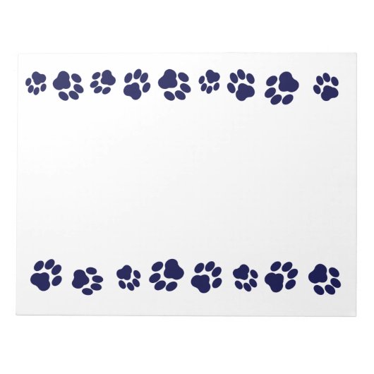 Navy Blue Paw-Notitieblok Notitieblok (Voorkant)
