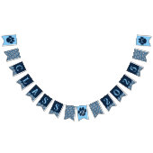 Navy Blue Pawprint Afstuderen Hanging Banner (Alle)