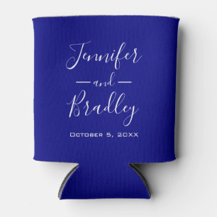 Navy Blue Personalized Wedding Blikjeskoeler