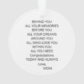 Navy Blue Pet Afstuderen Acryl Ornament Dustin_2 (achterkant)