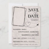Navy Blue Philippines Passport Bewaar de datum Save The Date (Achterkant)