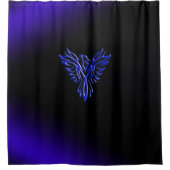 Navy Blue Phoenix Rising, Refresh and Renew Douchegordijn (Voorkant)