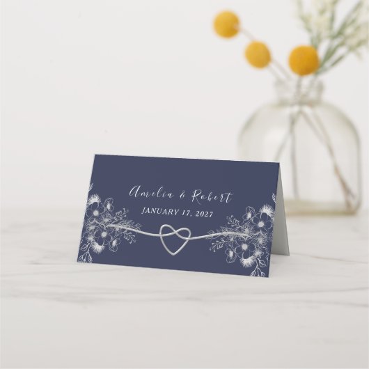 Navy Blue Place Card (Achterkant)