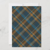 Navy Blue Plaid Frame Ramadan Iftar Invitation (Dos)