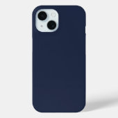 Navy Blue Plain Kleuren Telefoon Case (Achterkant)