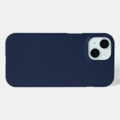 Navy Blue Plain Kleuren Telefoon Case (Achterkant (horizontaal))