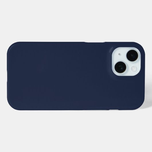 Navy Blue Plain Kleuren Telefoon Case (Achterkant (horizontaal))