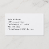 Navy Blue Polka Dot Professional Visitekaartjes (Achterkant)