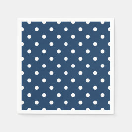 Navy Blue Polka Dot Servet