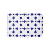 Navy Blue Polka Dots, Polka Dot Pattern, Stippen Badmat (Voorkant)