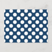 Navy Blue Polka Dots, Polka Dot Pattern, Stippen Briefkaart (Voorkant)