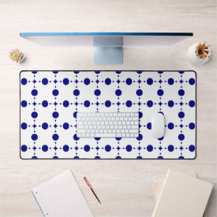 Navy Blue Polka Dots, Polka Dot Pattern, Stippen Bureaumat