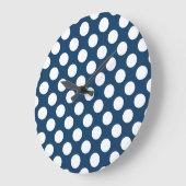 Navy Blue Polka Dots, Polka Dot Pattern, Stippen Grote Klok (Hoek)