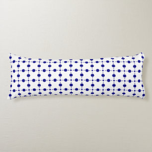 Navy Blue Polka Dots, Polka Dot Pattern, Stippen Lichaamskussen