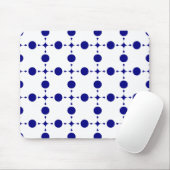 Navy Blue Polka Dots, Polka Dot Pattern, Stippen Muismat (Met muis)