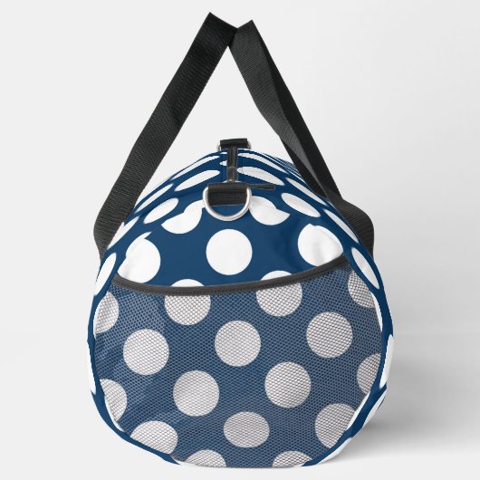Navy Blue Polka Dots, Polka Dot Pattern, Stippen Plunjezak (Rechts)