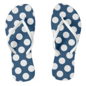 Navy Blue Polka Dots, Polka Dot Pattern, Stippen Teenslippers (Voetbed)