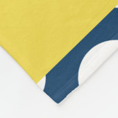 Navy Blue Polka stippen, Polka dotpatroon, Jouw na Fleece Deken (Hoek)