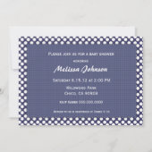 Navy Blue Polkadot Baby Shower Invitations (Dos)