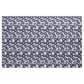 Navy Blue Poppies Pattern Stof (Yard (91,4 cm))