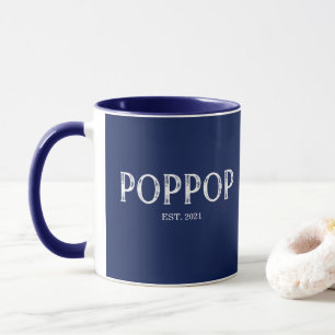 Navy Blue PopPop Oprichtingsjaar Mok