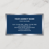 Navy Blue Private rechercheur Visitekaartje (Achterkant)