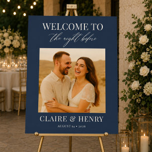 Navy Blue Proefavond Foto Poster