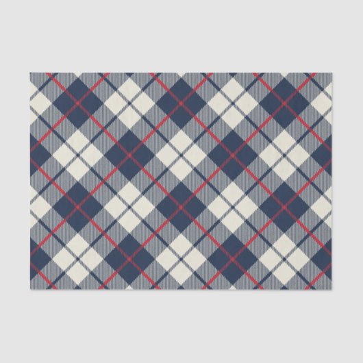 Navy Blue Pset Pattern Tissuepapier (Voorkant)