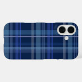 Navy Blue Pset Tartan Cute Retro esthetics Case-Mate iPhone Case (Achterkant (horizontaal))