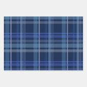 Navy Blue Pset Tartan Cute Retro esthetics Inpakpapier Vel (Voorkant 3)