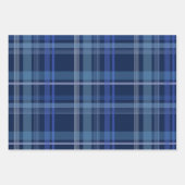 Navy Blue Pset Tartan Cute Retro esthetics Inpakpapier Vel (Voorkant)