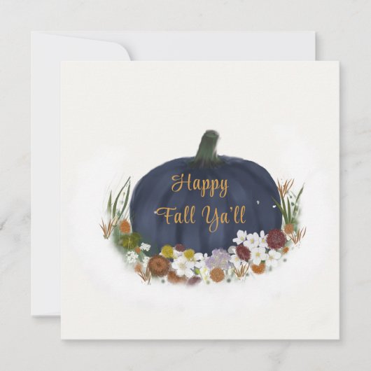 Navy Blue Pumpkin Happy herfst (Voorkant)