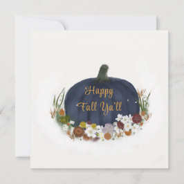 Navy Blue Pumpkin Happy herfst