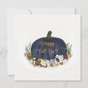 Navy Blue Pumpkin Happy herfst
