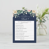 Navy Blue qui connaît la mariée meilleure carte de (Debout devant)