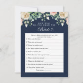 Navy Blue qui connaît la mariée meilleure carte de (Devant)