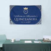 Navy Blue Quinceanera Spandoek (Beurs)