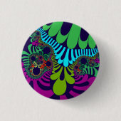 Navy Blue Rainbow Mod Ronde Button 3,2 Cm (Voorkant)