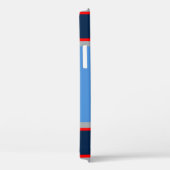 Navy Blue Red en Blue Sports Stripe Case-Mate iPhone Case (Achterkant / Rechts)