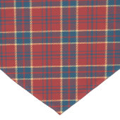 Navy Blue Red Madras Plaid Pattern Korte Tafelloper (Hoek)