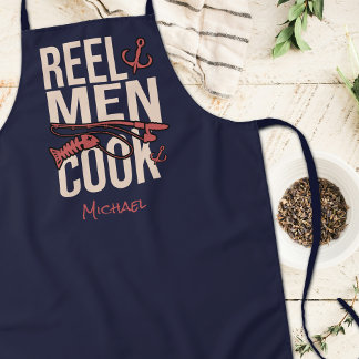 Navy Blue Reel Mannen Cook Visser Schort