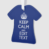 Navy Blue Restez Calme Et Ayez Votre Texte (devant)