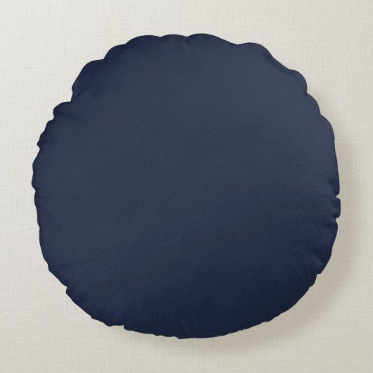 Navy Blue Rond Kussen (Voorkant)