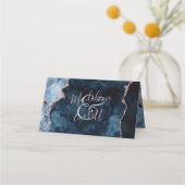 Navy Blue Roos Gold Agaat Zittafel Nummer (Achterkant)